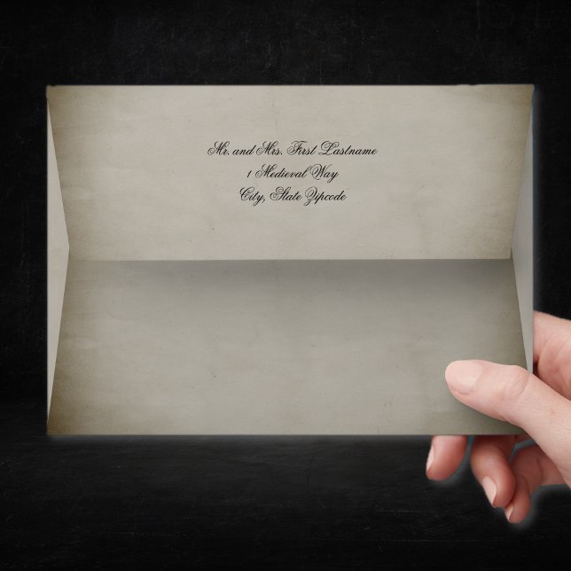 Parchment grey Mediaeval return address Envelopes (Creator Uploaded)