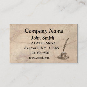 Parchment Inkwell Business Card