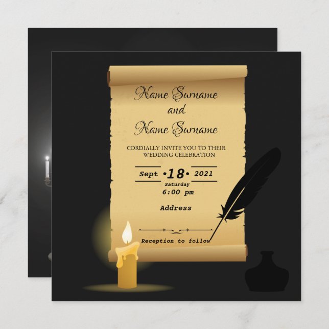 Parchment Invitation (Front/Back)