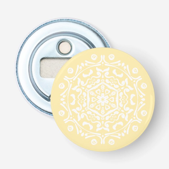 Parchment Mandala Bottle Opener (Front)