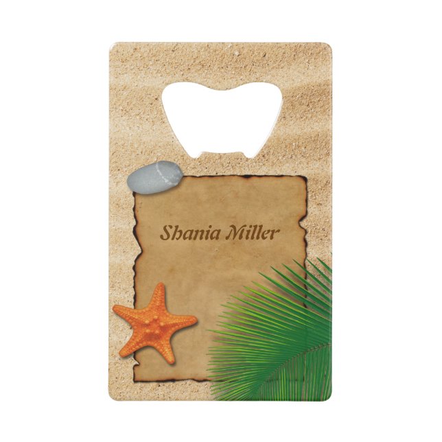 Parchment on Sand Background - Bottle Opener (Front)