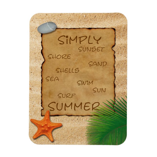 Parchment on Sand Background - Flexible Magnet (Vertical)