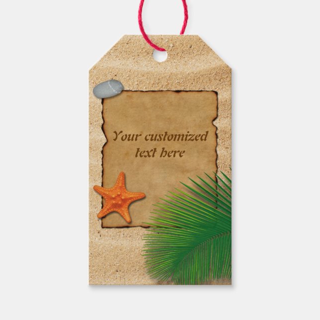 Parchment on Sand Background - Gift Tag (Front)