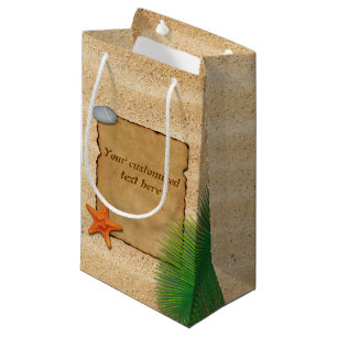 Parchment on Sand Background - Small Gift Bag