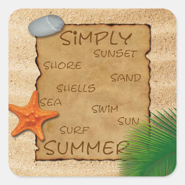 Parchment on Sand Background - Sticker (Front)
