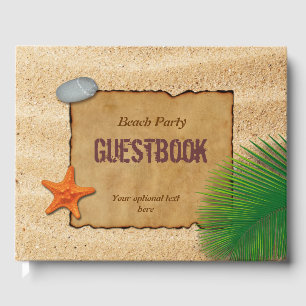 Parchment on Sand - Beach Party Guest Book