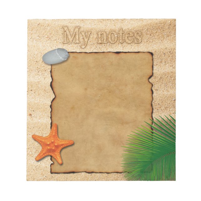 Parchment on Sand "My notes" - Notepad (Front)
