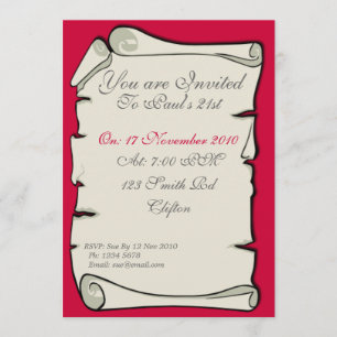 Parchment paper invite