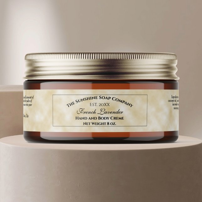 Parchment Paper Style Cosmetics Jar Label (Creator Uploaded)