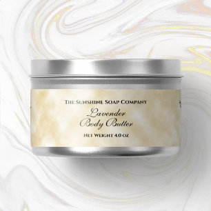 Parchment Paper Style Cosmetics Jar Label 