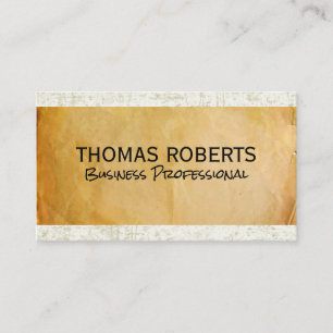 Parchment Paper Texture Scratched Business Card