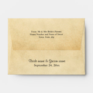 Parchment Pattern Design Wedding Envelope