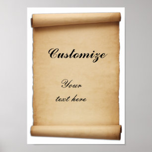 Parchment Proclamation Scroll Poster