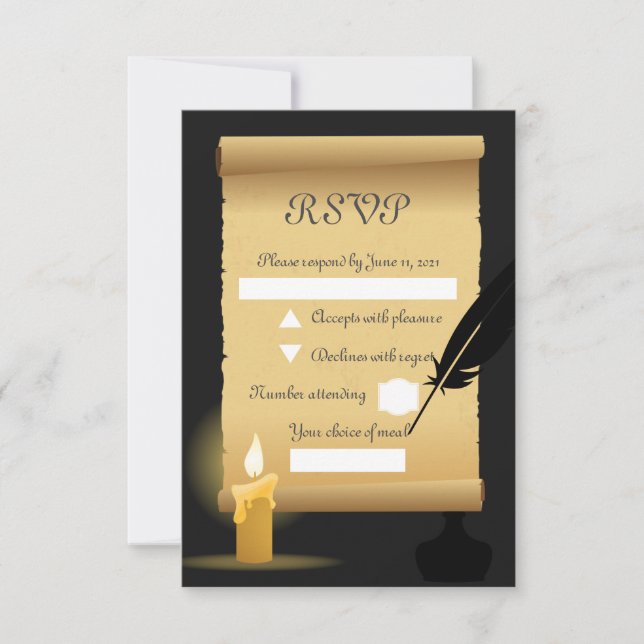 Parchment RSVP Card (Front)