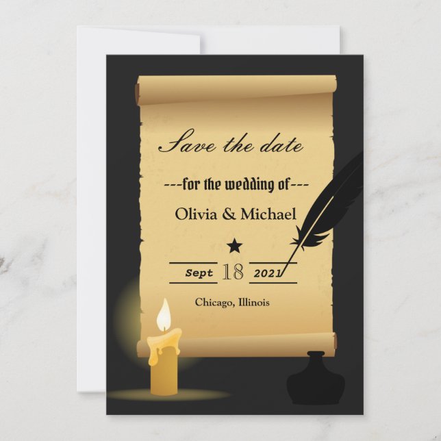 Parchment Save The Date (Front)