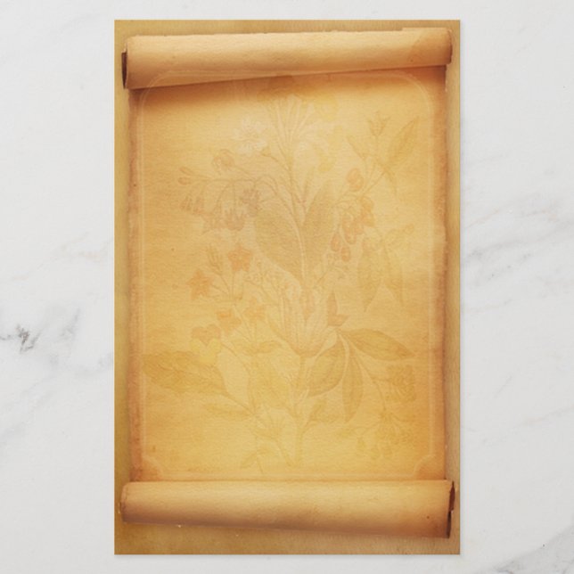 Parchment Scroll Look Stationery (Front)