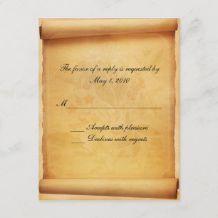 Parchment Scroll Response Card