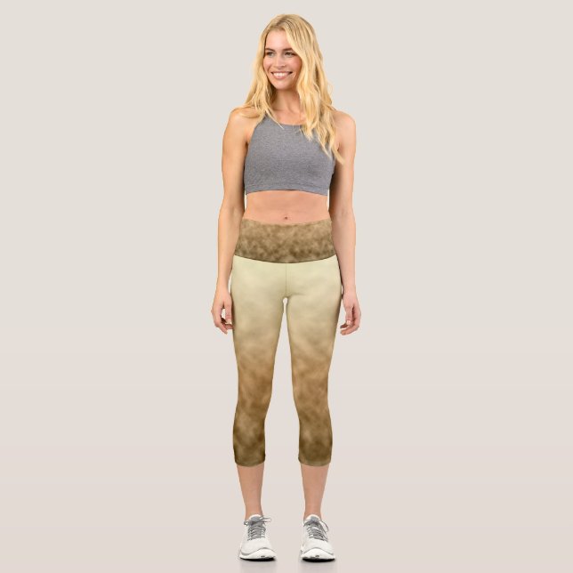 Parchment Sky Capri Leggings (Front)