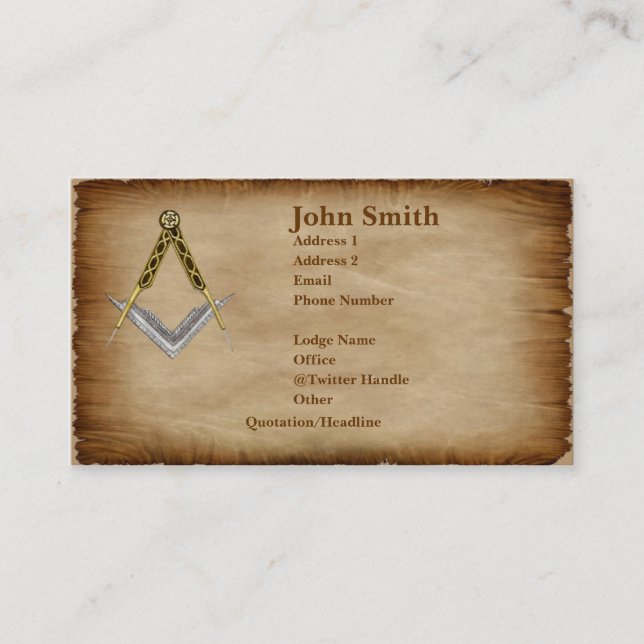 Parchment Standard Business Card (Front)