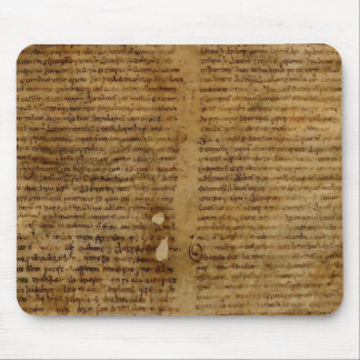 Parchment text with antique writing, old paper mouse mat