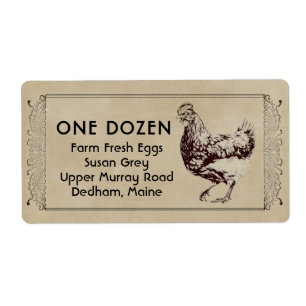 Parchment Vintage Hen Egg Carton Fancy Border
