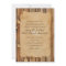 Parchment Wood Rustic Country Wedding Invitation