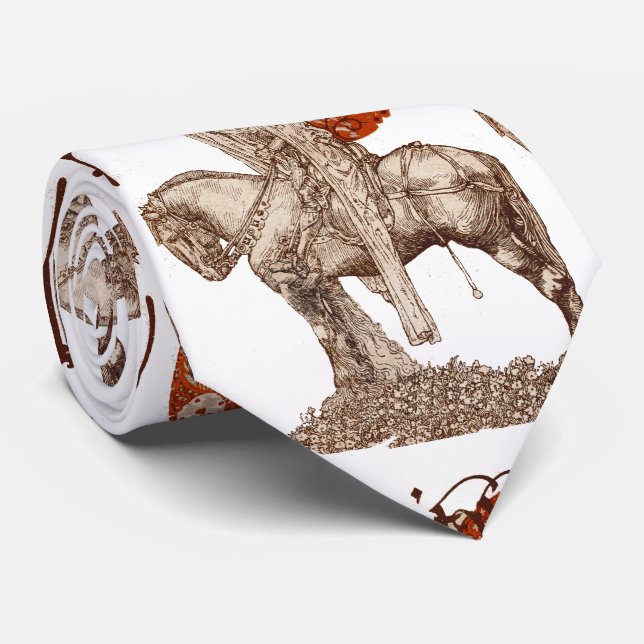 PARCIFAL IN QUEST OF HOLY GRAIL Black White Red Tie (Rolled)