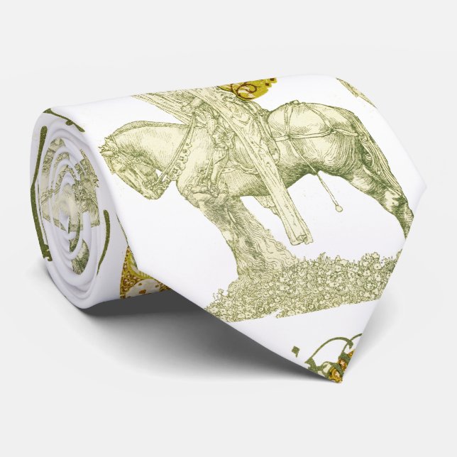 PARCIFAL IN QUEST OF HOLY GRAIL Yellow White Tie (Rolled)