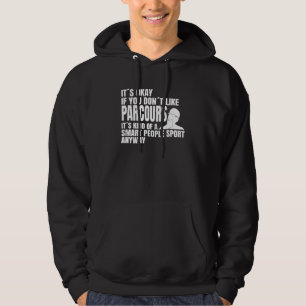 Parcours athlete saying parkour runner hoodie