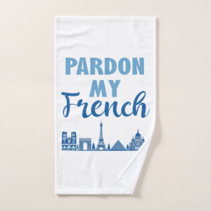 Pardon My French - Paris Skyline Hand Towel