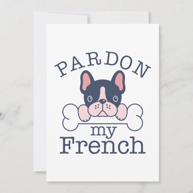 Pardon My French Thank You Card (Front)