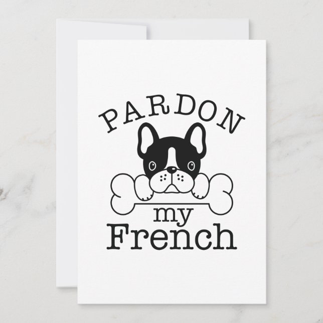 Pardon My French Thank You Card (Front)