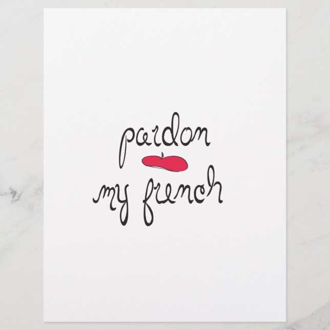 Pardon My French with Beret (Front)