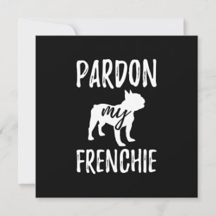 Pardon My Frenchie French Bulldog Hooded Sweater Holiday Card