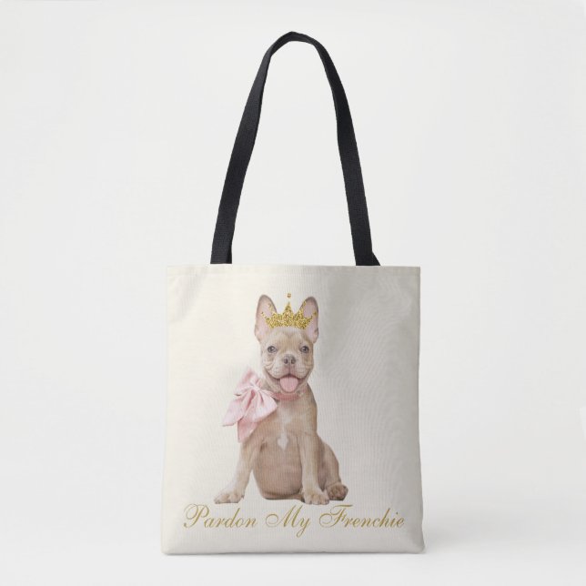 Pardon My Frenchie Tote Bag (Front)