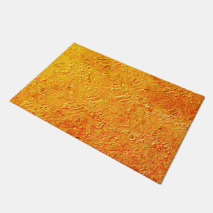 Parede defeituosa com textura amarela e laranja doormat