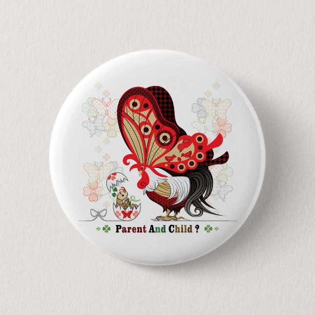 PARENT AND CHILD？（remake） 6 Cm Round Badge (Front)