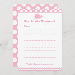 Parent & Baby Whale Advice List for New Moms Invitation