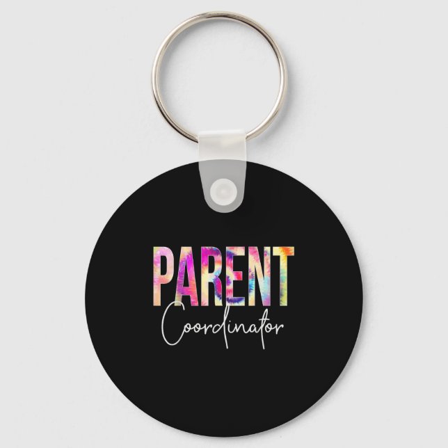Parent Coordinator Tie Dye Back To School Apprecia Key Ring (Front)