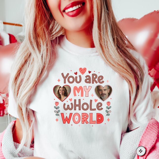 Parent Customisable Photo, Valentine Custom Photo T-Shirt (Creator Uploaded)