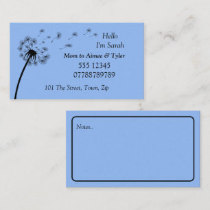 Parent, Mum Contact Business Card
