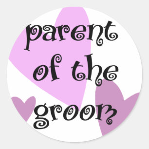 Parent of the Groom Classic Round Sticker