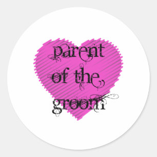 Parent of the Groom Classic Round Sticker