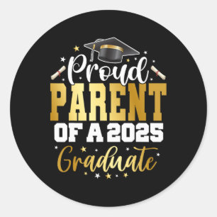 Parent Senior 2025 Proud Parent Of A Cl Of 2025 Gr Classic Round Sticker