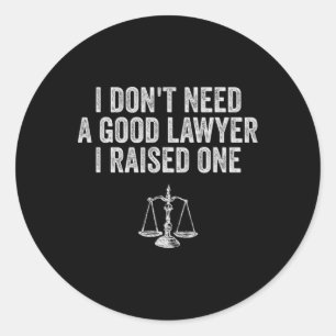 Parent Shirts My Son Daughter Law School Graduatio Classic Round Sticker