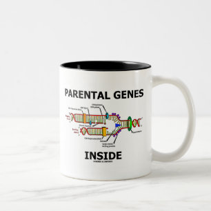 Parental Genes Inside (DNA Replication) Two-Tone Coffee Mug