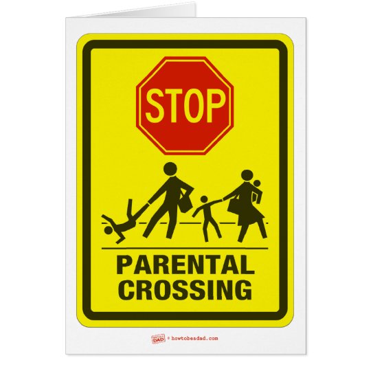 Parenting Crossing Holiday Greeting Card