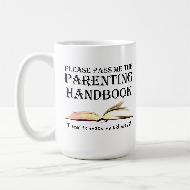 Parenting Handbook Funny Mug (Left)