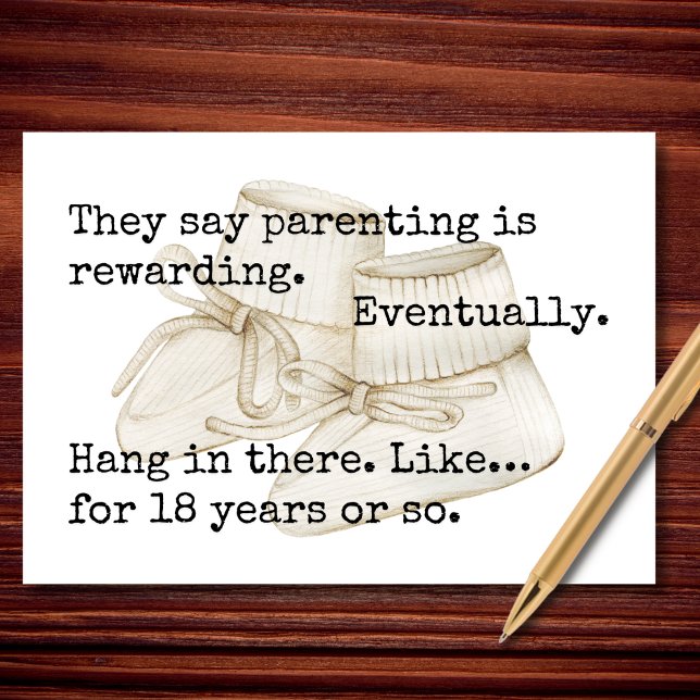 Parenting Is Rewarding Eventually Baby Card (Creator Uploaded)