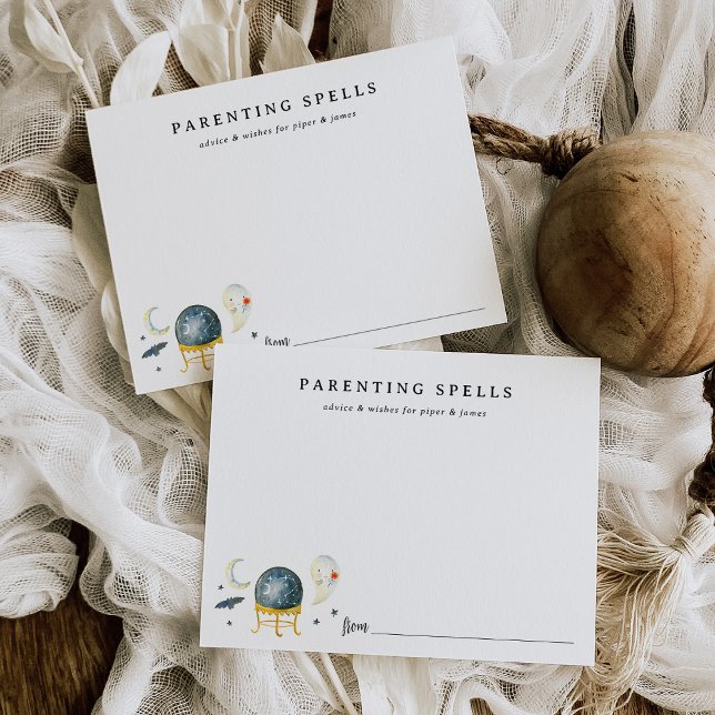 Parenting Spells Halloween Baby Shower Advice Card (Creator Uploaded)